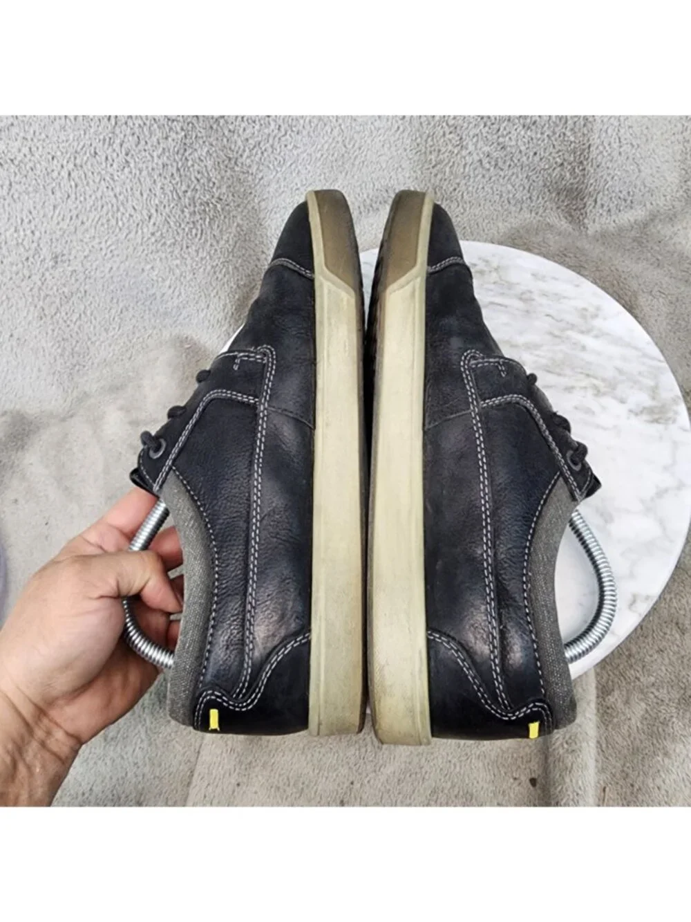 Keen Shoes Mens Size 8 Glenhaven Black Leather Lace Up Sneaker *Read*